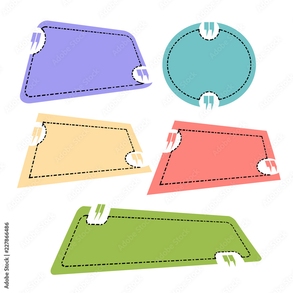 Poster set of text box frame quote element vector