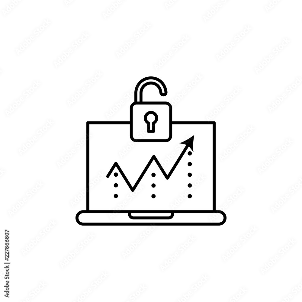 Poster access, breaches icon. element of general data project icon for mobile concept and web apps. thin li