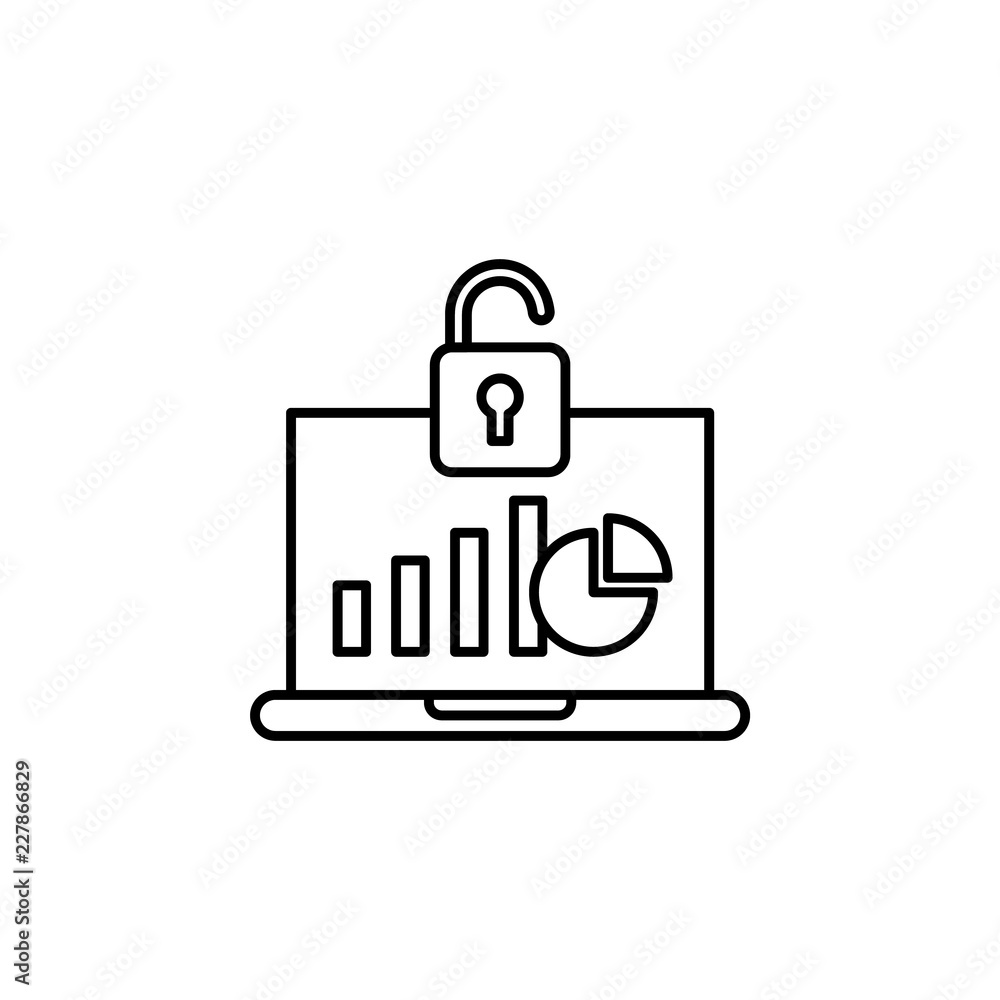 Aufkleber access, log icon. element of general data project icon for mobile concept and web apps. thin line ac