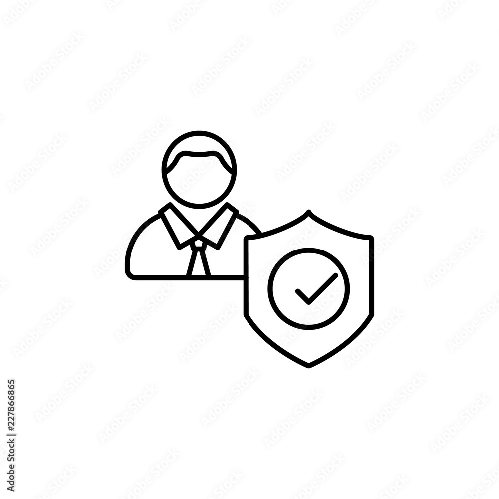 Poster audit, officer icon. element of general data project icon for mobile concept and web apps. thin line