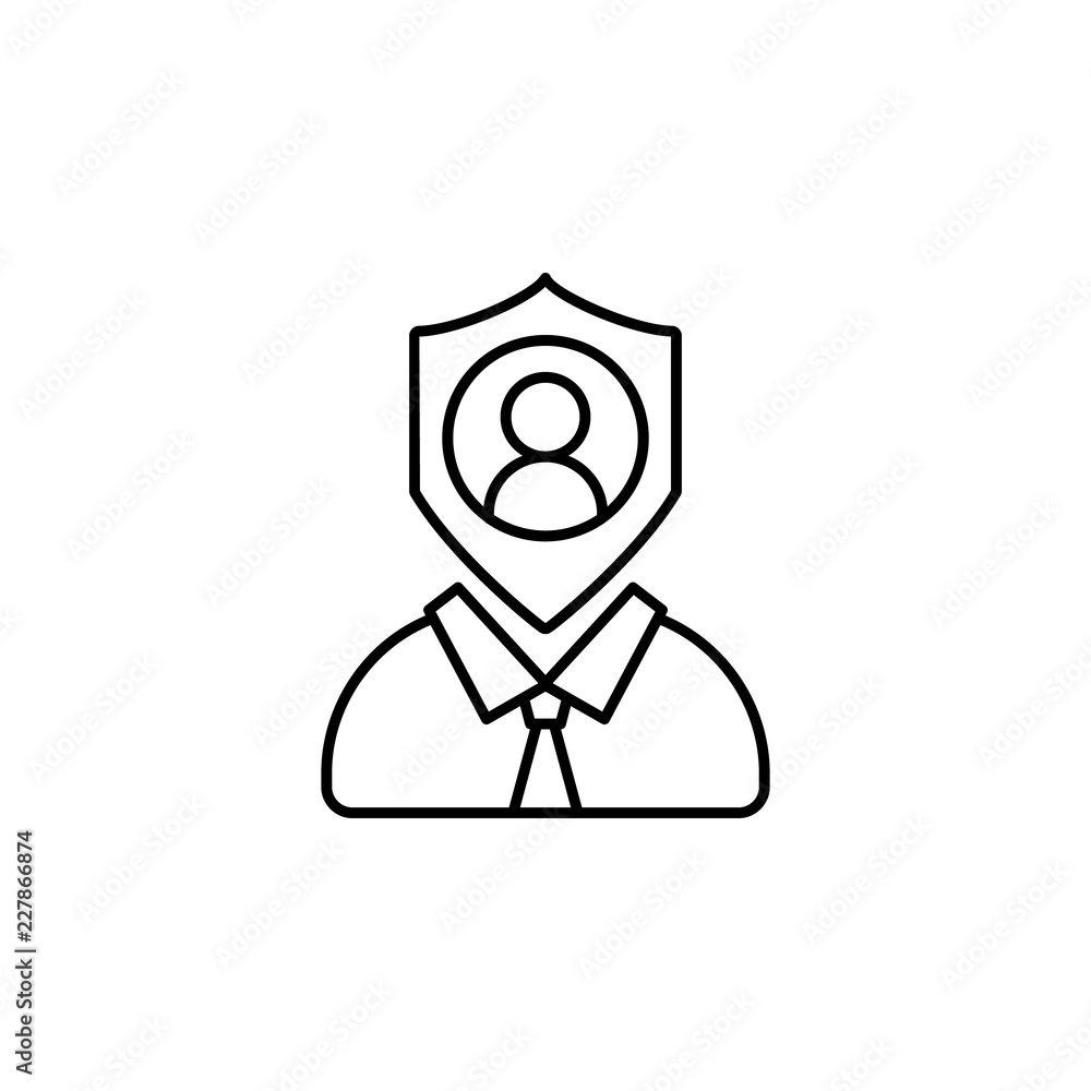 Poster Audit, officer icon. Element of general data project icon for mobile concept and web apps. Thin line Audit, officer icon can be used for web and mobile