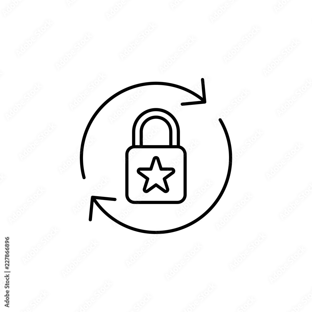 Poster breach, data protection icon. element of general data project icon for mobile concept and web apps. 