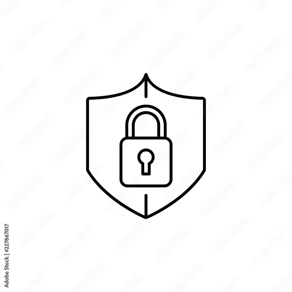 Aufkleber gdpr, lock icon. element of general data project icon for mobile concept and web apps. thin line gdp