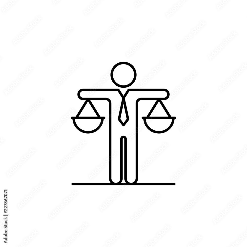 Poster law, protection icon. element of general data project icon for mobile concept and web apps. thin lin