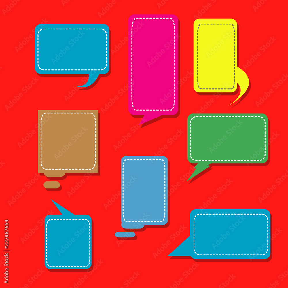 Poster set of text box frame quote element vector