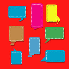 set of text box frame quote element vector