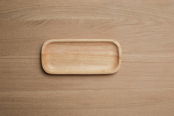 wooden table top with Kitchen ware for background
