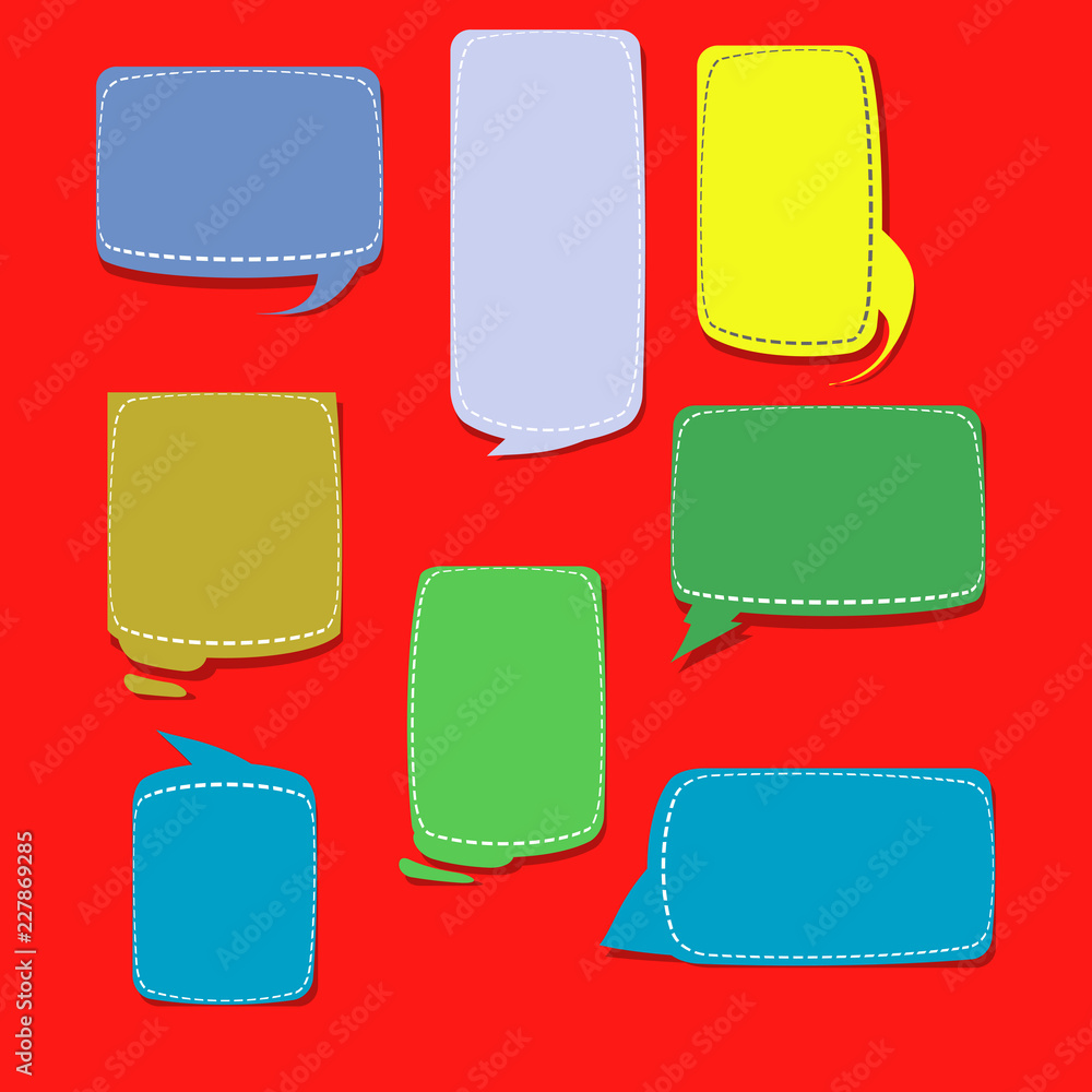 Poster set of text box frame quote element vector