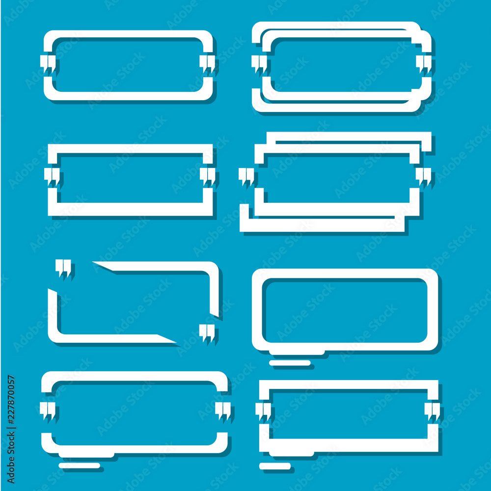 Poster set of text box frame quote element vector