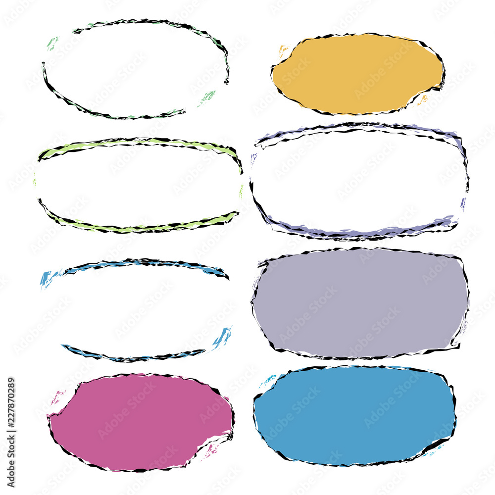 Poster set of text box frame quote element vector