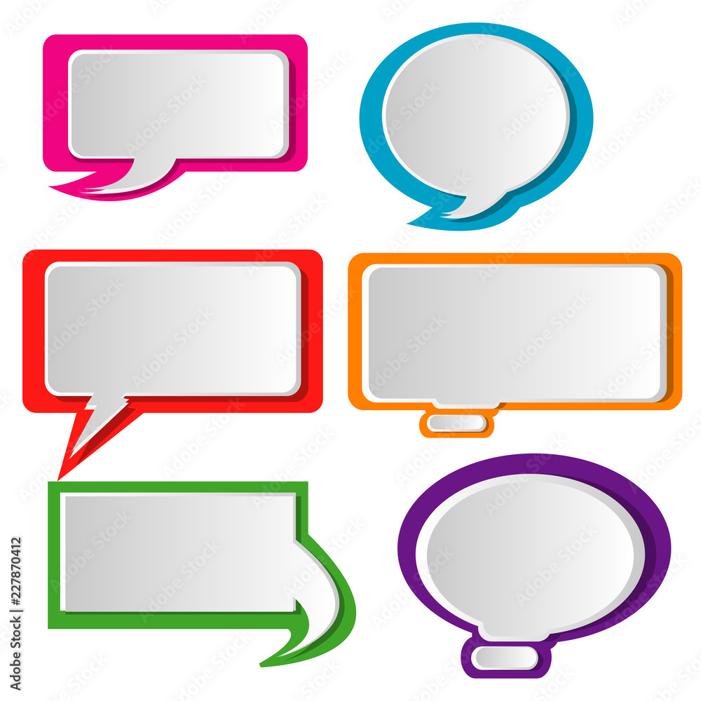 Poster set of text box frame quote element vector