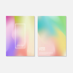 Set of Fluid art painting backgrounds template with abstract and splash shape. Epic colorful banner trend, soft cotton candy color. Horizontal banner template. Modern graphic composition.