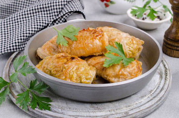 Fried stuffed cabbage