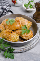 Fried stuffed cabbage