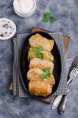 Fried stuffed cabbage