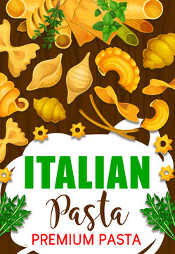 Italian pasta in restaurant and cafe menu