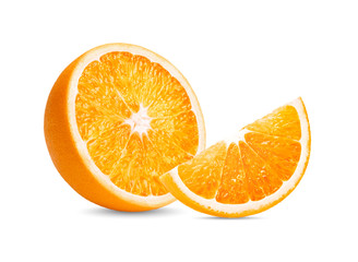Orange fruit. Orange slice isolate on white background