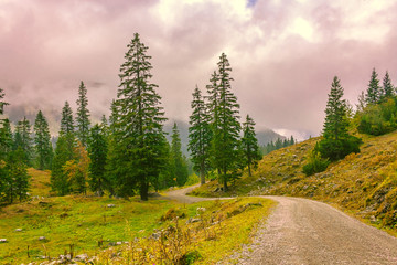 Fototapeta premium Enjoy the colors over mountains and valleys.