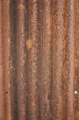corrugated iron with Rusty