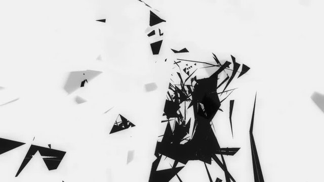 Simple and detailed black and white minimal visual composition and motion graphic masks.