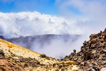 View of the Teide Volcano in Las Cañadas del Teide National Park. Tenerife. Canary Islands..Spain