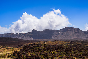 Fototapeta na wymiar Great view in Las Cañadas del Teide National Park. Tenerife. Canary Islands..Spain