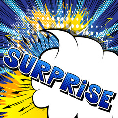Surprise - Vector illustrated comic book style phrase.