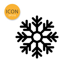 Snowflake icon isolated flat style.