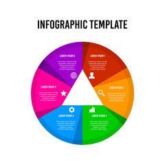 Circle and triangle infographic design template.