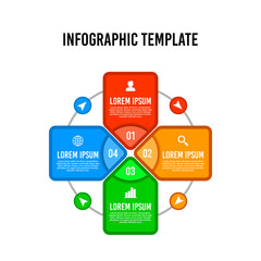 Cross sign infographic design template.