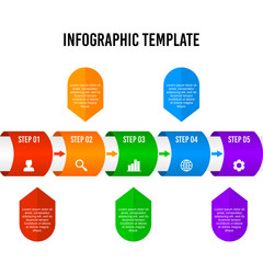Pipe step infographic design template.