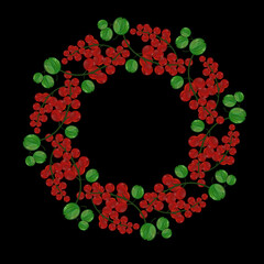 abstract background with red currant