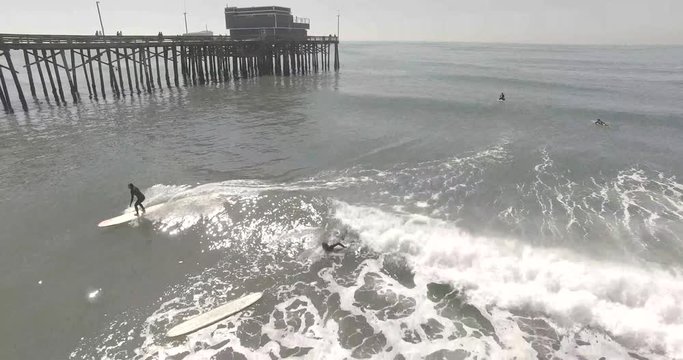Surfing In California from Above