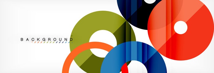 Fototapeta premium Geomtric modern backgrounds, rings abstract template
