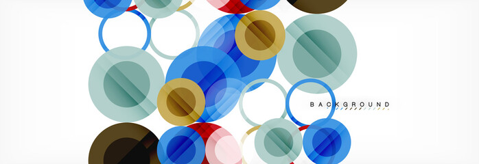 Overlapping circles design background