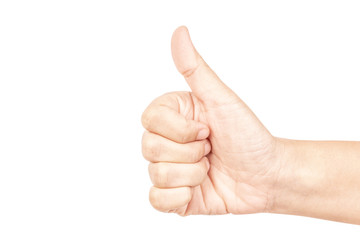hand showing thumbs up sign