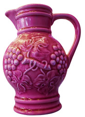  pichet à vin rouge, fond blanc