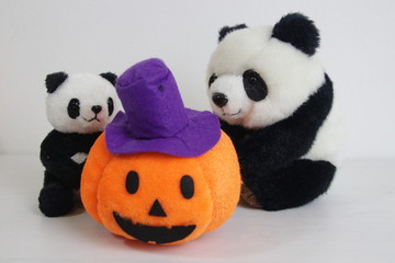 Panda Plush Dolls with Halloween Toy © foreverhappy