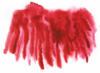 red watercolor splash  painted water color background aquarelle illustration.