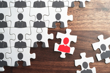 Human resource management. Selecting business person for organization.Personnel, employment and...