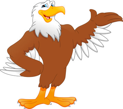 cute eagle cartoon Stock Vector | Adobe Stock