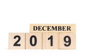 Wooden cube calendar ( DECEMBER ) 2019