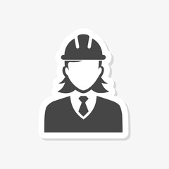 Woman Construction Worker sticker