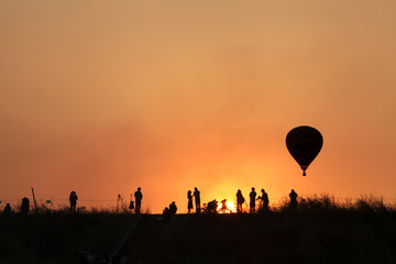Hot air balloon in the sky - 227886234