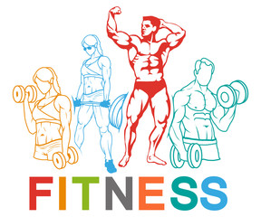 fitness gym logo, fitness training