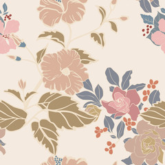 Beautiful seamless floral pattern background.
