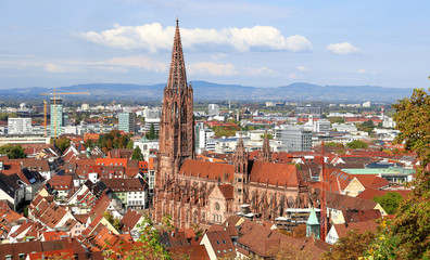 Freiburg minster without scaffolding