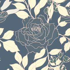 Beautiful seamless floral pattern background.