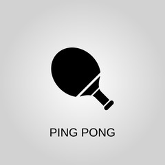 Ping pong icon. Ping pong symbol. Flat design. Stock - Vector illustration