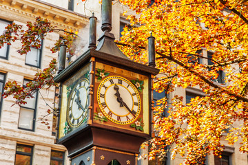 Fototapeta premium Steam Clock in Gastown District, Vancouver, BC British Columbia, Canada